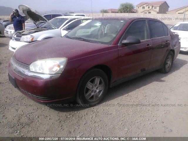 1G1ZT54894F115719 - 2004 CHEVROLET MALIBU LS მუქწითელი ფოტო 2
