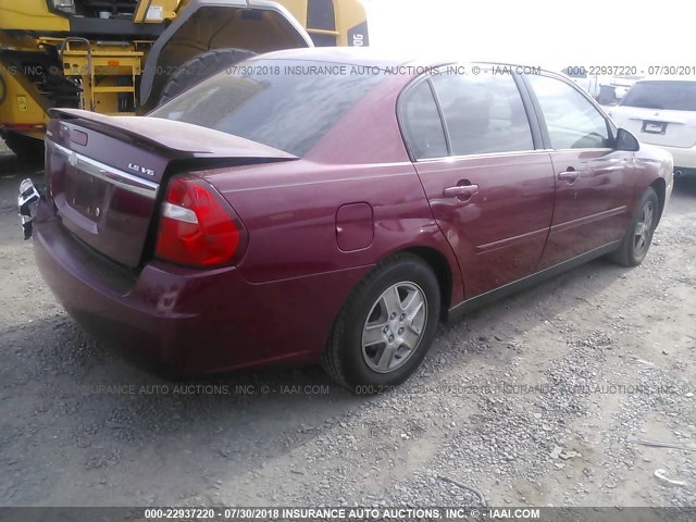 1G1ZT54894F115719 - 2004 CHEVROLET MALIBU LS მუქწითელი ფოტო 4