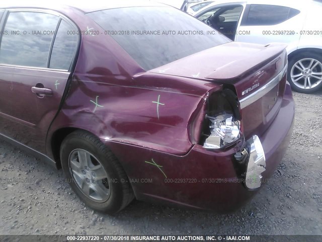 1G1ZT54894F115719 - 2004 CHEVROLET MALIBU LS მუქწითელი ფოტო 6
