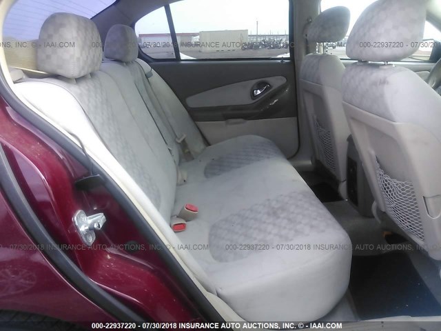 1G1ZT54894F115719 - 2004 CHEVROLET MALIBU LS მუქწითელი ფოტო 8