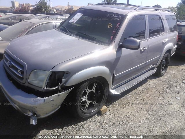 5TDBT48A92S060525 - 2002 TOYOTA SEQUOIA LIMITED SILVER photo 2