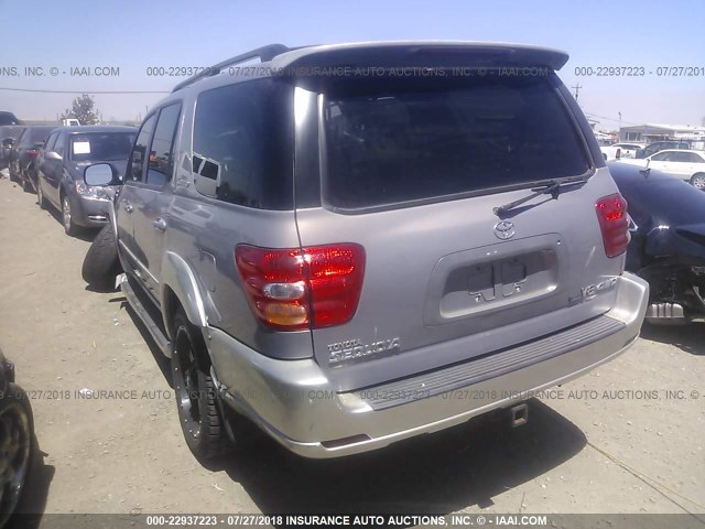 5TDBT48A92S060525 - 2002 TOYOTA SEQUOIA LIMITED SILVER photo 3