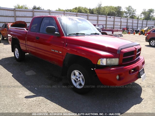 1B7HF13Z21J510573 - 2001 DODGE RAM 1500 RED photo 1