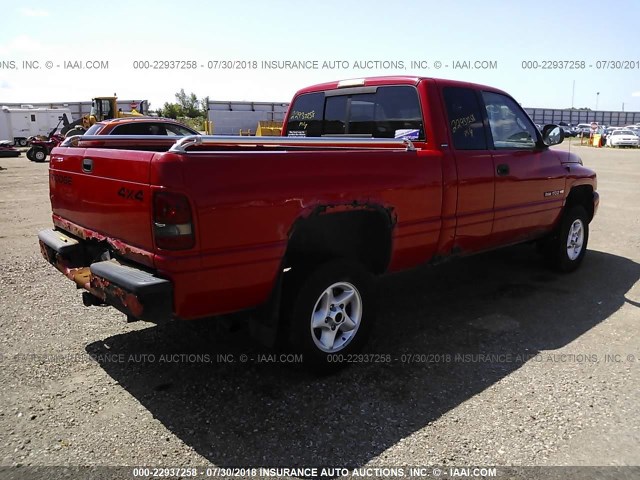 1B7HF13Z21J510573 - 2001 DODGE RAM 1500 RED photo 4