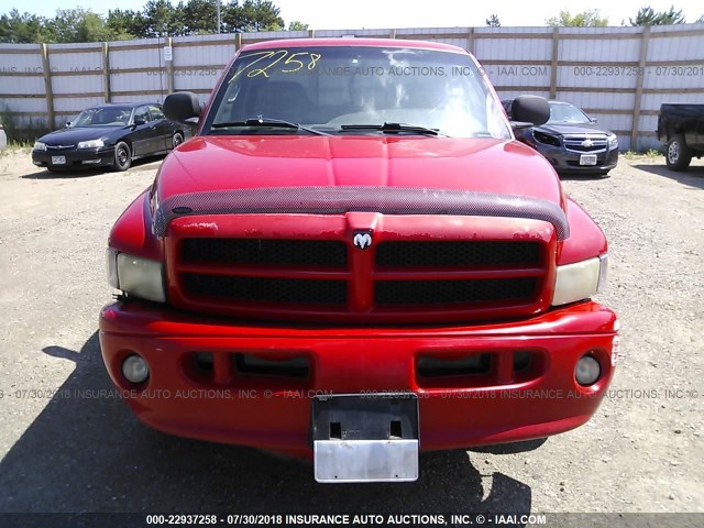 1B7HF13Z21J510573 - 2001 DODGE RAM 1500 RED photo 6