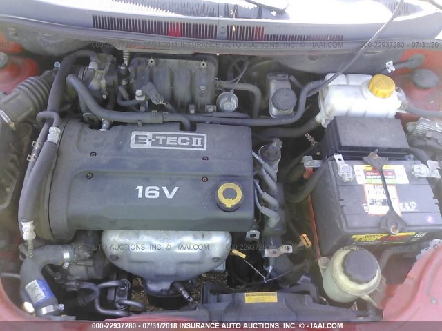 KL1TD56687B112349 - 2007 CHEVROLET AVEO LS RED photo 10