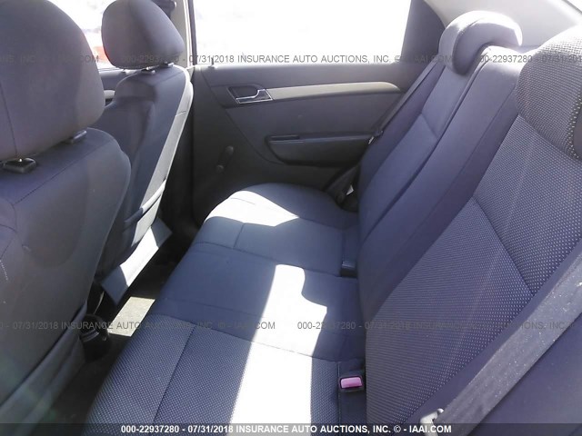 KL1TD56687B112349 - 2007 CHEVROLET AVEO LS RED photo 8