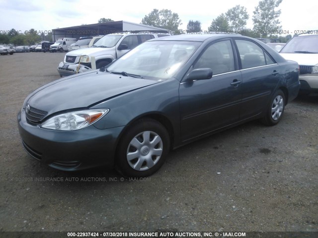 4T1BE30K32U510718 - 2002 TOYOTA CAMRY LE/XLE/SE 绿色 照片 2