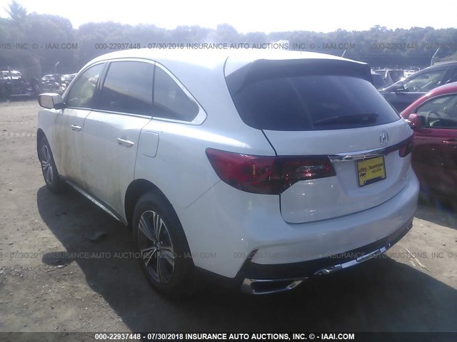 5J8YD4H32JL014447 - 2018 ACURA MDX WHITE photo 3