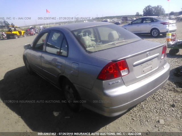 JHMES96695S025425 - 2005 HONDA CIVIC HYBRID GRAY photo 3