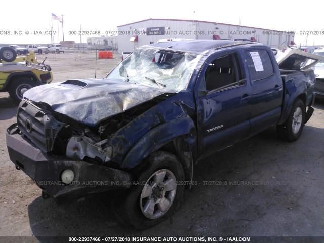 3TMLU42N46M004351 - 2006 TOYOTA TACOMA DOUBLE CAB Dark Blue photo 2