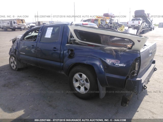 3TMLU42N46M004351 - 2006 TOYOTA TACOMA DOUBLE CAB Dark Blue photo 3