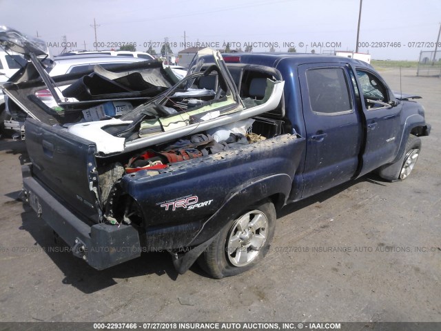 3TMLU42N46M004351 - 2006 TOYOTA TACOMA DOUBLE CAB Dark Blue photo 4