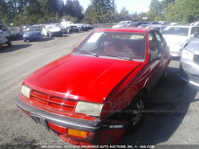 1B3XP48DXLN184462 - 1990 DODGE SHADOW RED photo 6