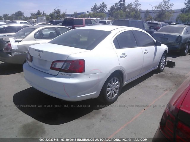 4A32B2FF2CE021463 - 2012 MITSUBISHI GALANT FE WHITE photo 4