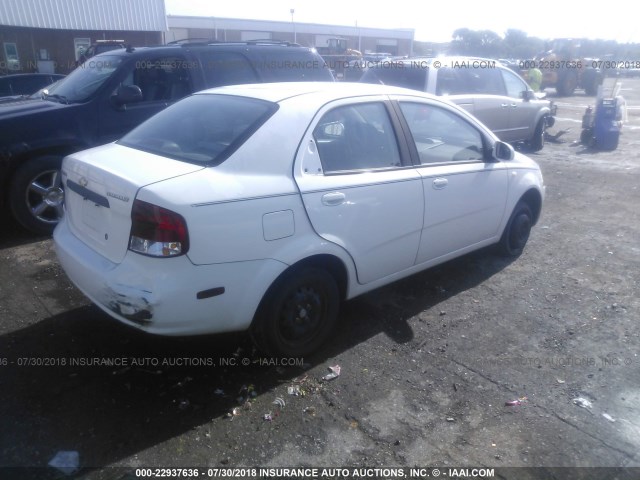 KL1TD56606B635783 - 2006 CHEVROLET AVEO LS 白色 照片 4