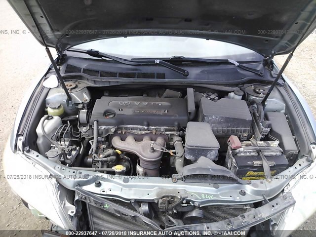 4T1BE46K58U754814 - 2008 TOYOTA CAMRY CE/LE/XLE/SE GREEN photo 10