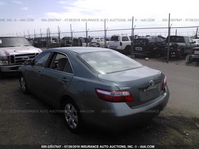 4T1BE46K58U754814 - 2008 TOYOTA CAMRY CE/LE/XLE/SE GREEN photo 3