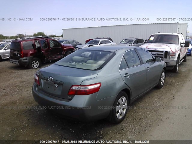 4T1BE46K58U754814 - 2008 TOYOTA CAMRY CE/LE/XLE/SE GREEN photo 4