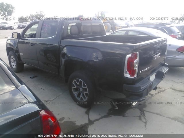 1GTG6CE36G1384145 - 2016 GMC CANYON SLE BLACK photo 3