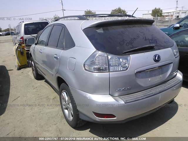 JTJHW31U482049395 - 2008 LEXUS RX 400H SILVER photo 3