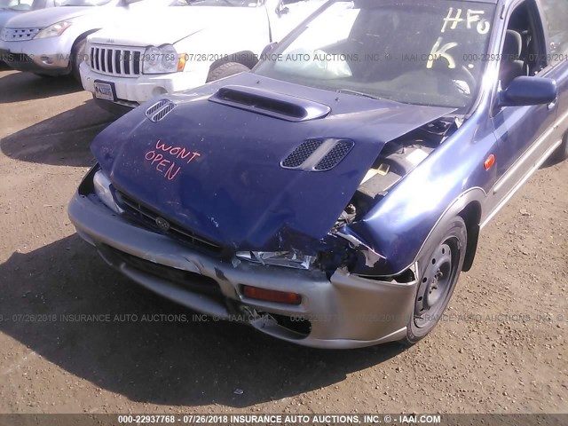 JF1GF4856YG807829 - 2000 SUBARU IMPREZA OUTBACK SPORT BLUE photo 6