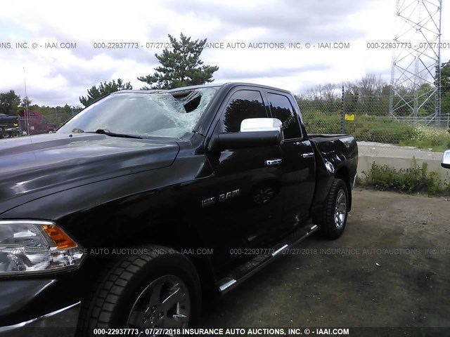 1D7RV1GT2AS232660 - 2010 DODGE RAM 1500 BLACK photo 6