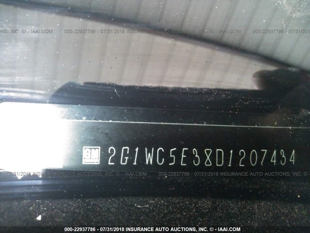 2G1WC5E38D1207434 - 2013 CHEVROLET IMPALA LTZ BLACK photo 9