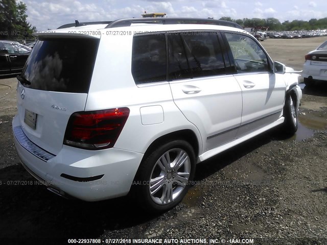 WDCGG8JBXEG303689 - 2014 MERCEDES-BENZ GLK 350 4MATIC WHITE photo 4