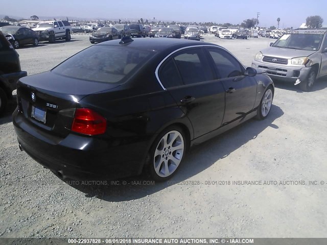 WBAVB73577PA65560 - 2007 BMW 335 I BLACK photo 4