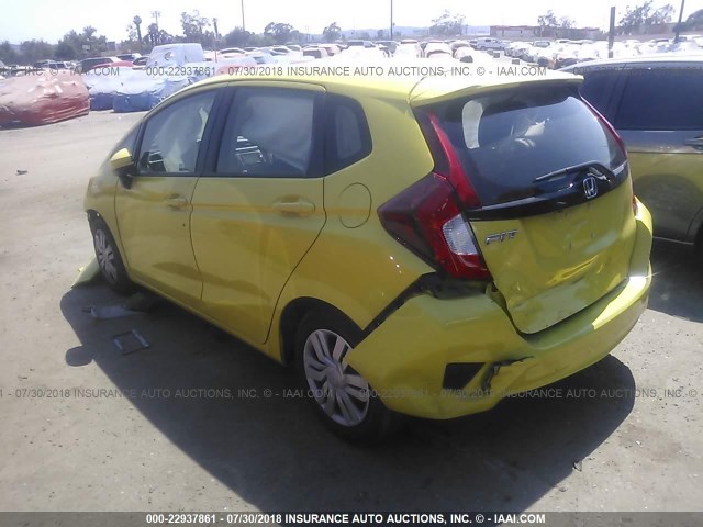 3HGGK5H57FM769009 - 2015 HONDA FIT LX YELLOW photo 3