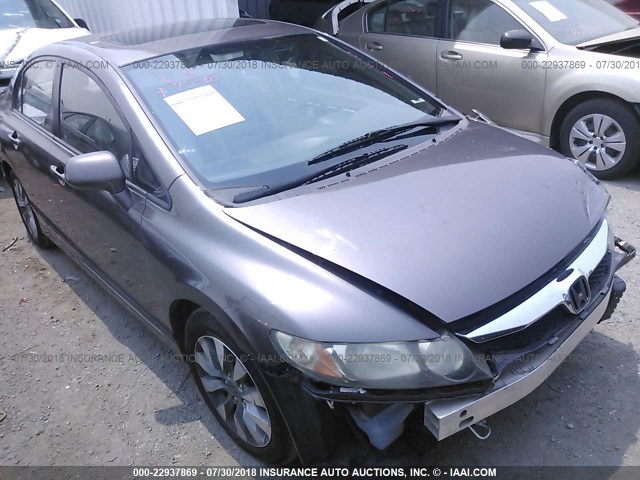 2HGFA169X9H529128 - 2009 HONDA CIVIC EXL ნაცრისფერი ფოტო 1