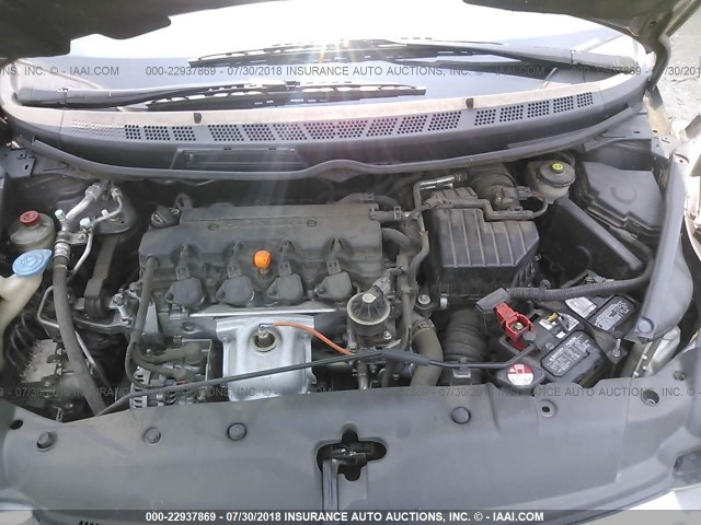 2HGFA169X9H529128 - 2009 HONDA CIVIC EXL ნაცრისფერი ფოტო 10