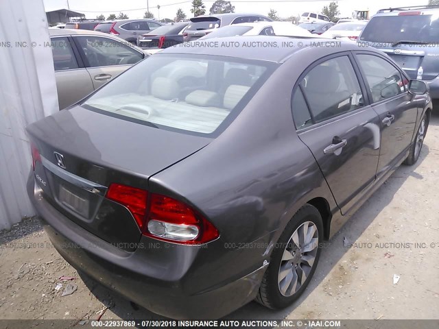2HGFA169X9H529128 - 2009 HONDA CIVIC EXL ნაცრისფერი ფოტო 4