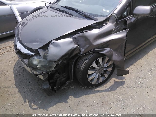 2HGFA169X9H529128 - 2009 HONDA CIVIC EXL ნაცრისფერი ფოტო 6