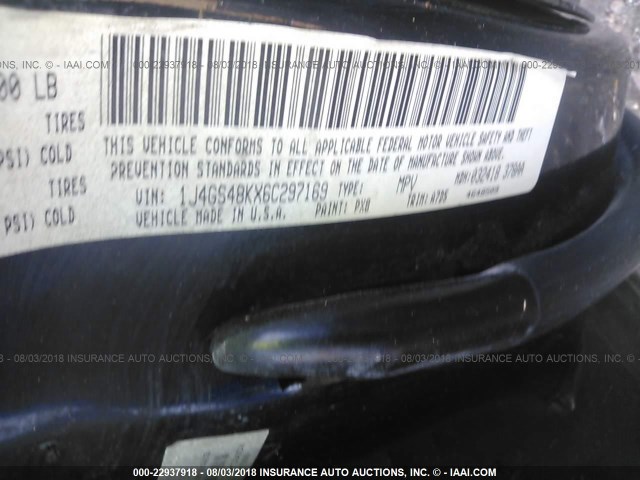 1J4GS48KX6C297169 - 2006 JEEP GRAND CHEROKEE LAREDO/COLUMBIA/FREEDOM 黑色 照片 9