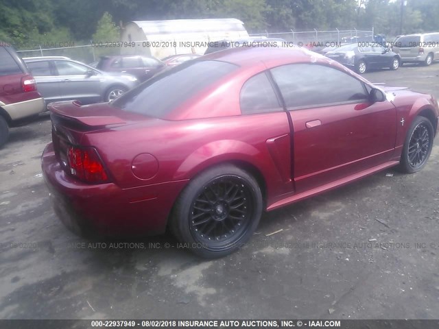 1FAFP40403F318305 - 2003 FORD MUSTANG RED photo 4