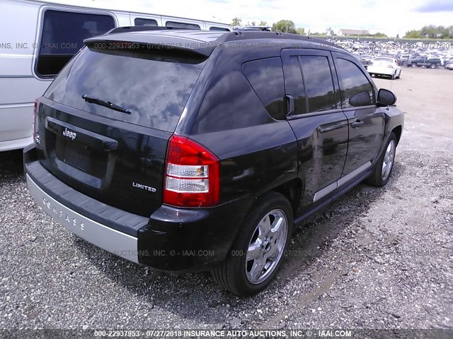 1J8FF57W07D195495 - 2007 JEEP COMPASS LIMITED BLACK photo 4