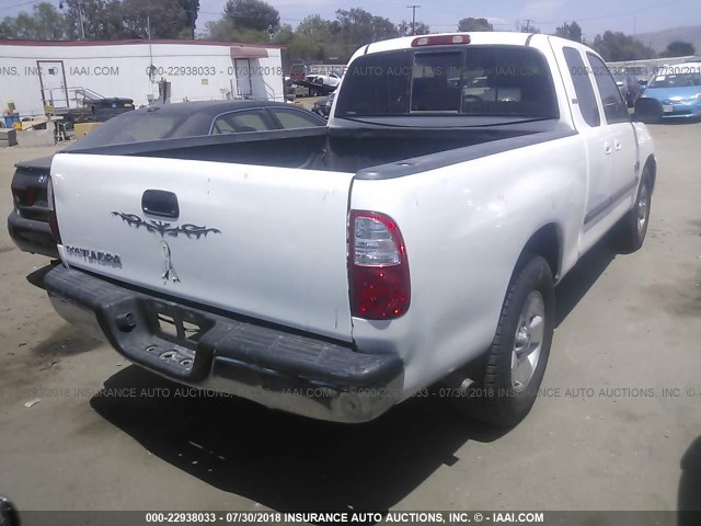 5TBRU34126S479987 - 2006 TOYOTA TUNDRA ACCESS CAB SR5 WHITE photo 4