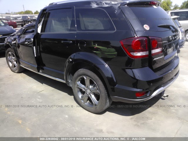 3C4PDCGBXHT517011 - 2017 DODGE JOURNEY CROSSROAD BLACK photo 3