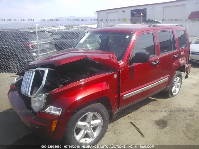 1J8GN58K49W548301 - 2009 JEEP LIBERTY LIMITED RED photo 2