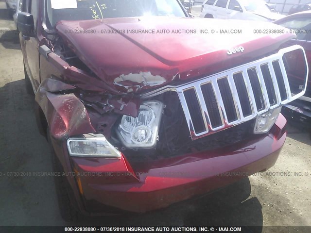 1J8GN58K49W548301 - 2009 JEEP LIBERTY LIMITED RED photo 6