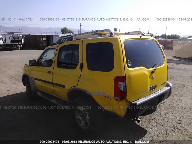 5N1ED28TX1C551245 - 2001 NISSAN XTERRA XE/SE YELLOW photo 3