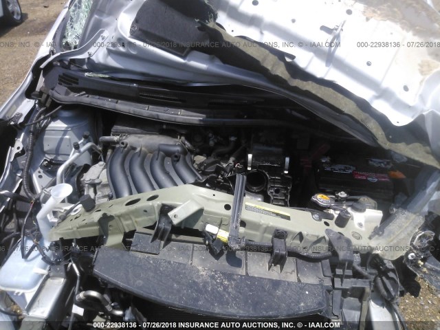 3N1CE2CP9GL363559 - 2016 NISSAN VERSA NOTE S/S PLUS/SV/SL/SR SILVER photo 10