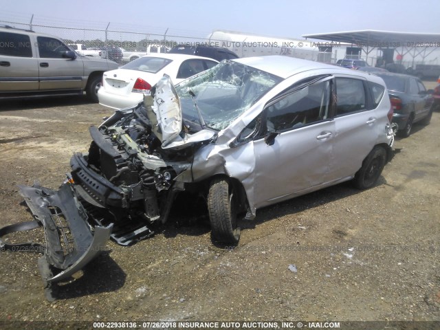 3N1CE2CP9GL363559 - 2016 NISSAN VERSA NOTE S/S PLUS/SV/SL/SR SILVER photo 2