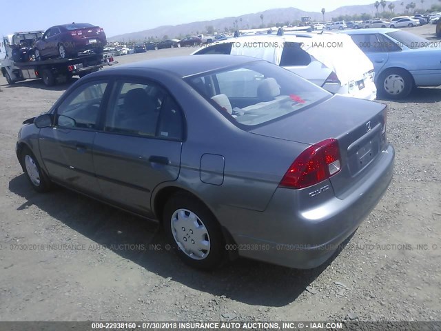 2HGES16395H506857 - 2005 HONDA CIVIC DX VP 银色 照片 3