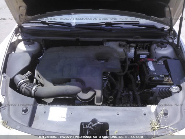 1G1ZC5E07CF186456 - 2012 CHEVROLET MALIBU 1LT თაფლისფერი ფოტო 10