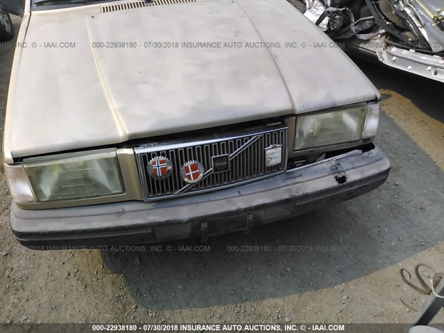 YV1FA8857L1280093 - 1990 VOLVO 740 GL TAN photo 6