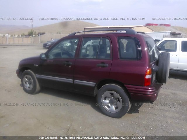 2S3TD52V126103561 - 2002 SUZUKI VITARA JLX MAROON photo 3