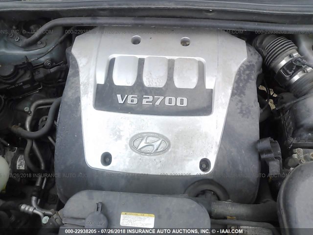 KM8JN12D36U450038 - 2006 HYUNDAI TUCSON GLS/LIMITED 青绿色 照片 10
